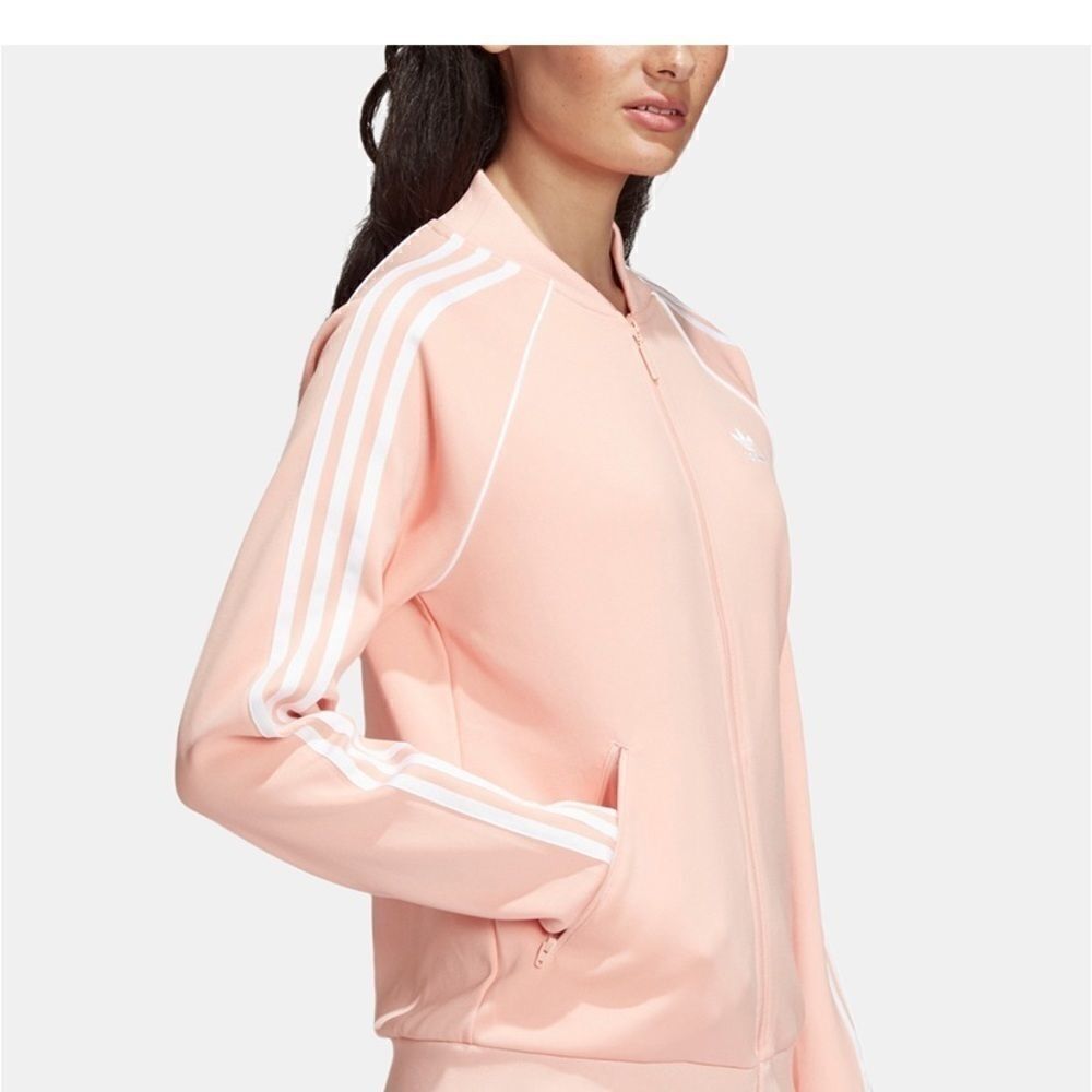ADIDAS PEACH ORIGINAL TRACK JACKET WITH POCKETS - Picture 2 of 8